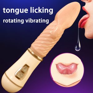 Sex Toys Wanita Tongue Vibrating Licking