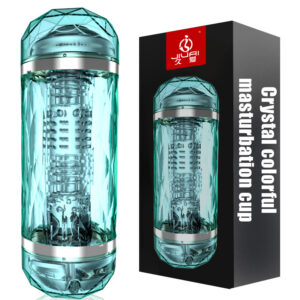 Sex Toys Pria Crystal Double Male Masturbation Cup